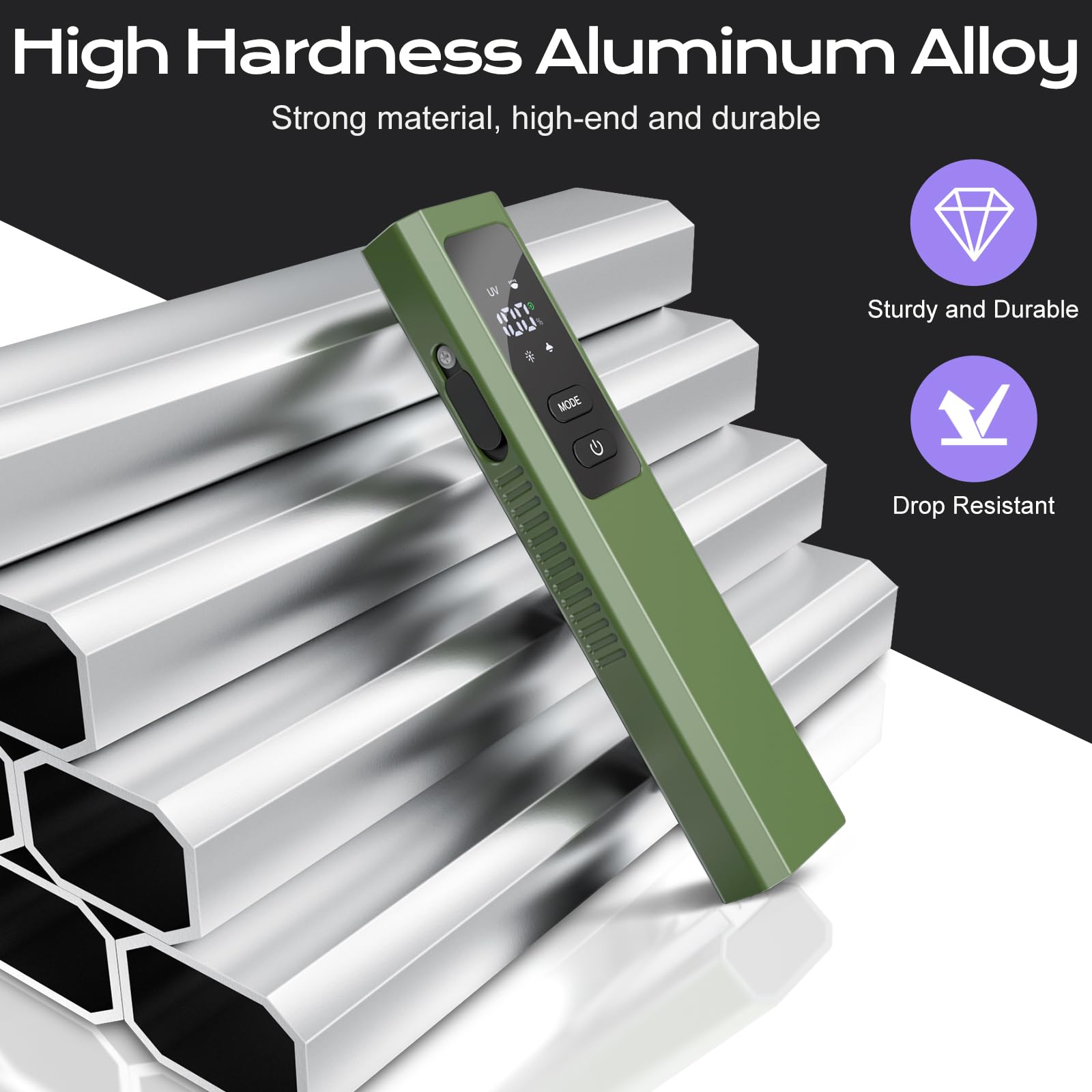 Acoszero LT-010 EDC flashlight—durable aluminum alloy withstands drops in tough environments.