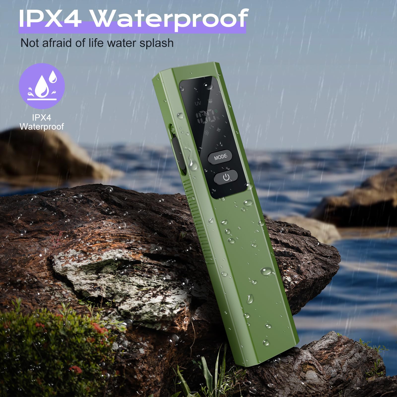 Acoszero LT-010 EDC flashlight—IPX4 waterproof rating keeps lighting in rainy conditions.