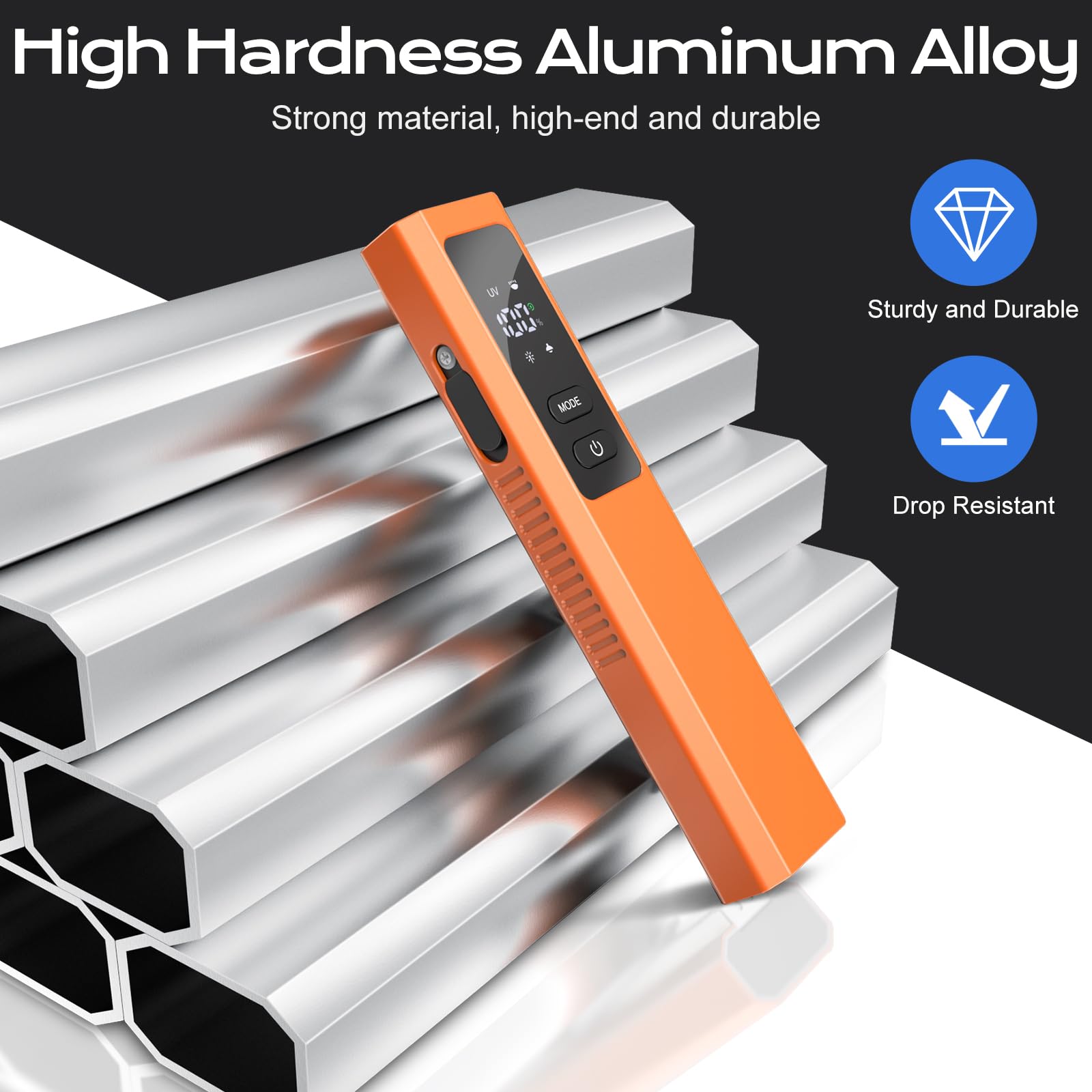 Acoszero EDC flashlight magnetic base enables hands-free use.