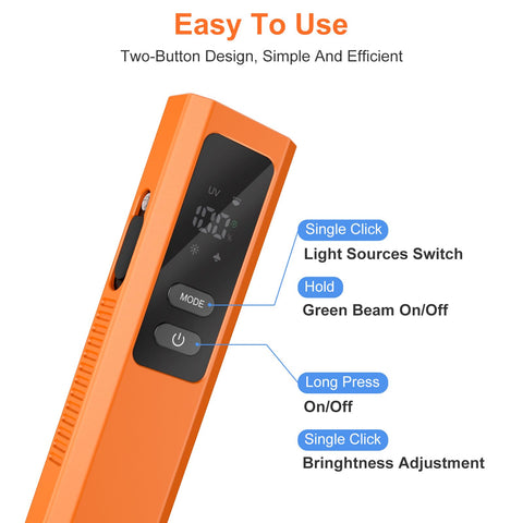 Acoszero EDC Flat Flashlight green beam for precise signaling