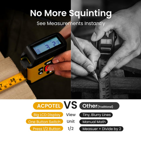ACPotel DT20 remembers up to 20 measurements for quick reference