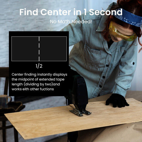 Ergonomic grip supports comfortable use during long measuring tasks