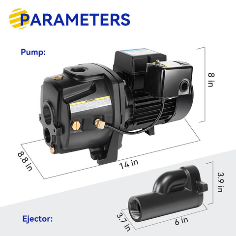 Automatic pressure switch detail on Acquaer pump demonstrating auto start and stop at target psi