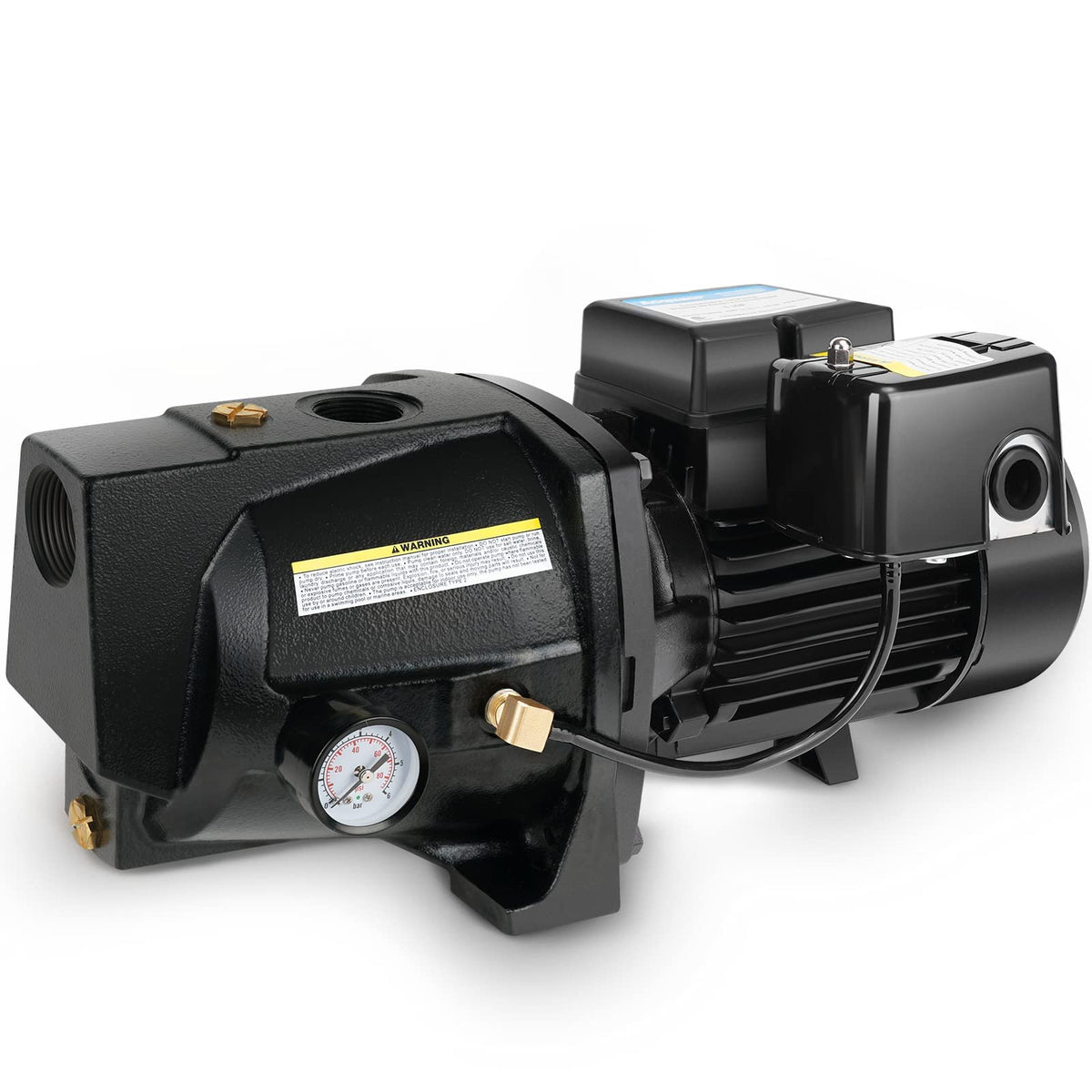 Acquaer shallow well jet pump front view for reliable water supply
