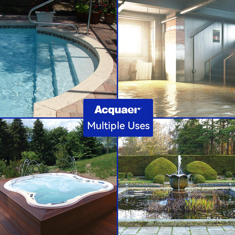 Acquaer sump pump with a 19 ft power cord for flexible placement during setup