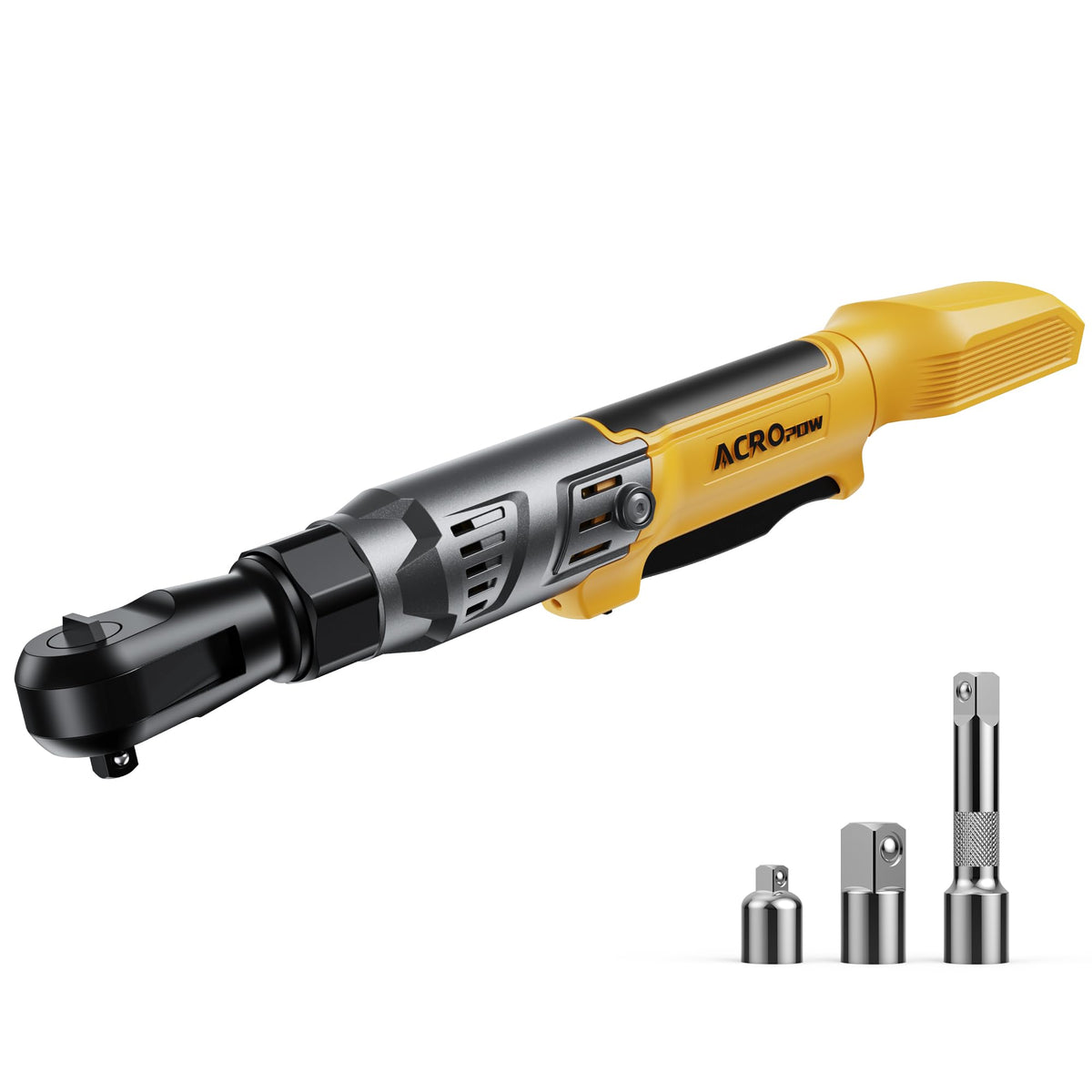 ACROPOW 38-inch cordless ratchet wrench in use for fast automotive bolts