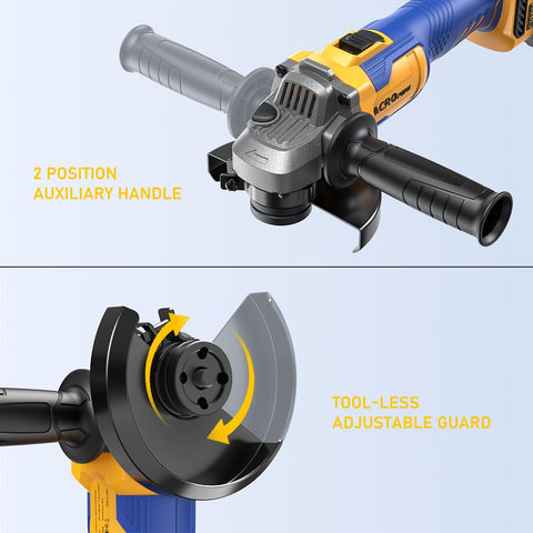 ACROPOW dust-proof design helps keep motor cool during extended grinding sessions