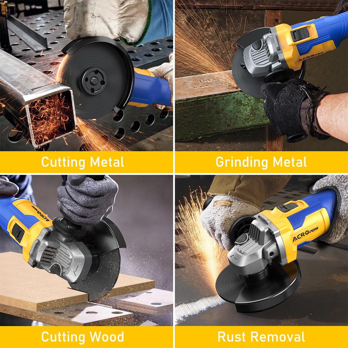 ACROPOW ideal for metal, tile, stone, and wood projects