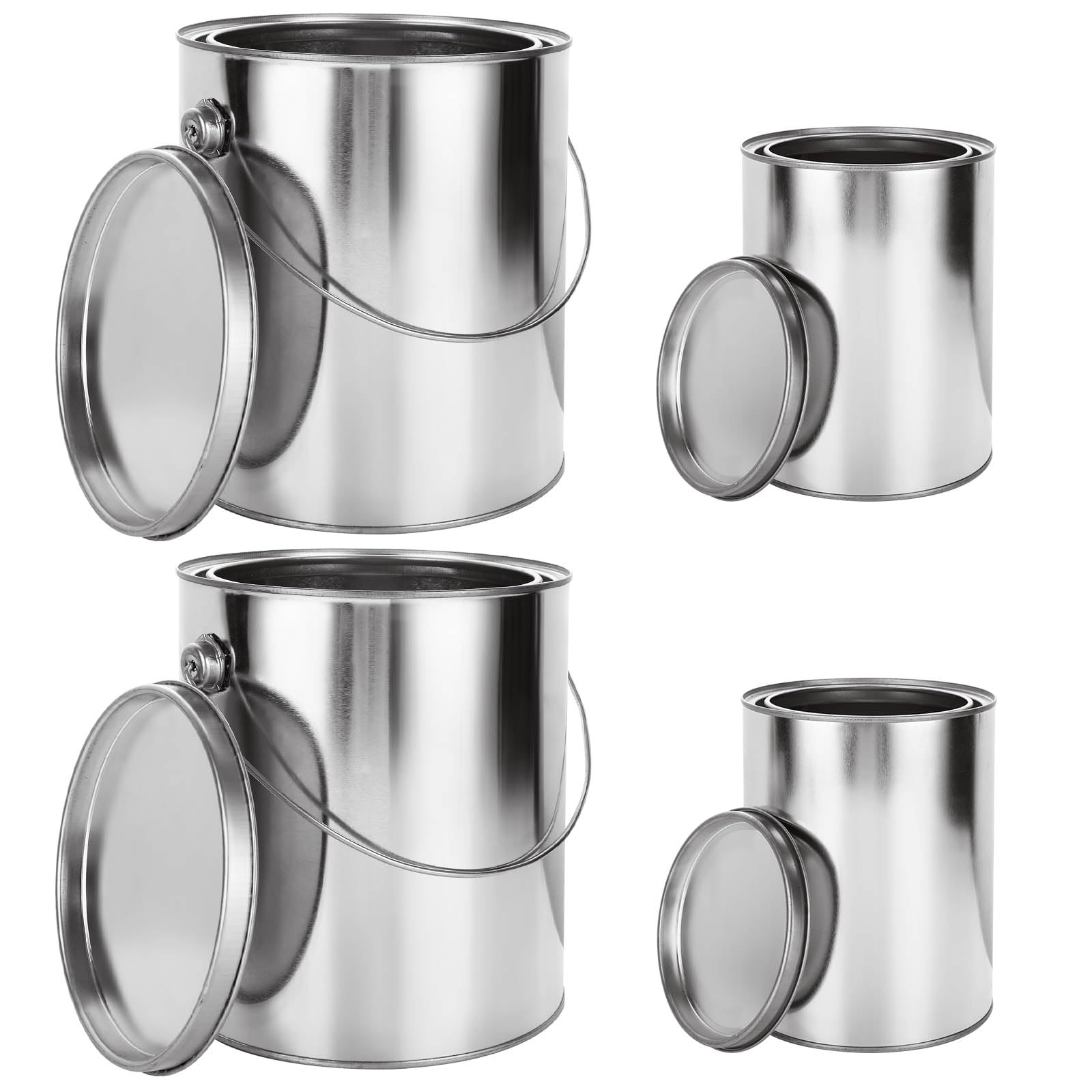 Acrux7 1 gallon paint can with lid and handle for easy transport and storage.