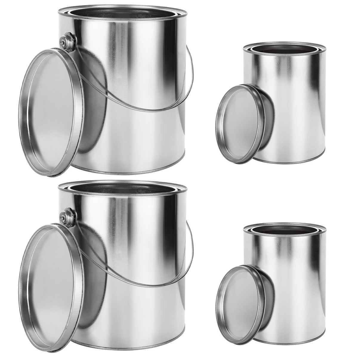 Acrux7 1 gallon paint can with lid and handle for easy transport and storage.