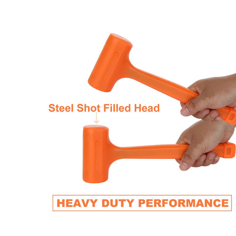 Acrux7 dead blow hammer showing rebound-free action and spark reduction