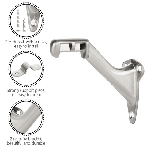 Acrux7 heavy-duty handrail hardware satin nickel to prevent rust and wear.
