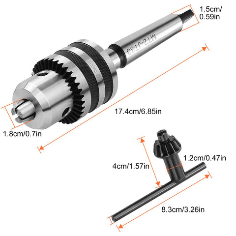 Acrux7 MT2 drill chuck with JT33 mount ready for lathes