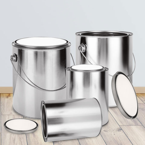 Acrux7 portable metal paint cans ready for portable painting sessions.