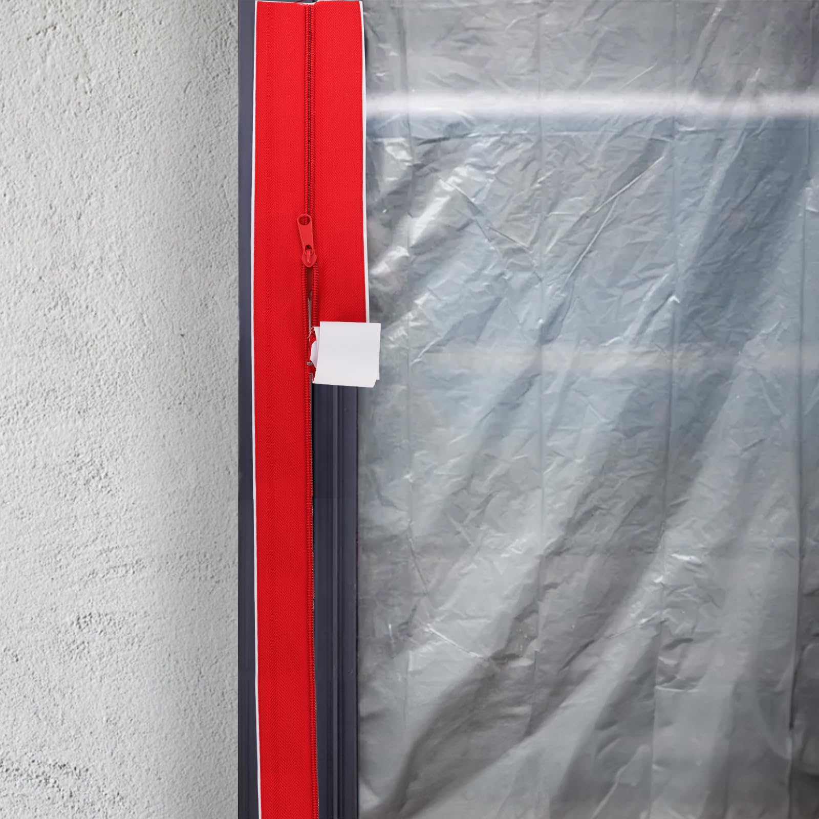 Acshio plastic sheeting cutter included in kit.