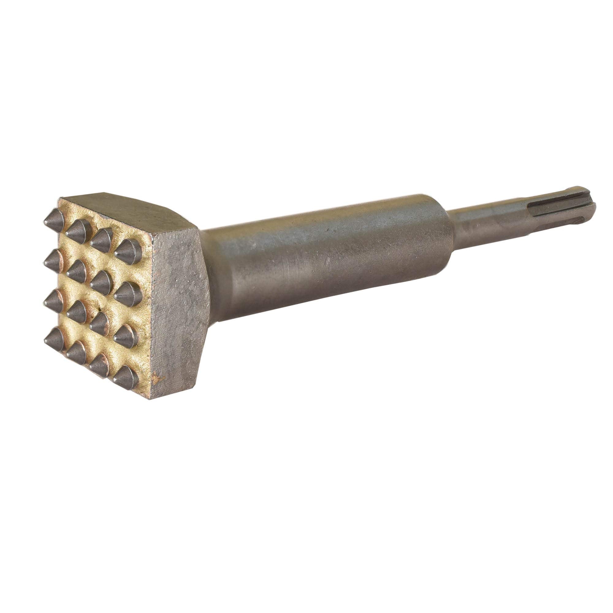 ACTINTOOL SDS Plus bushing tool shown in a rotary hammer for concrete prep