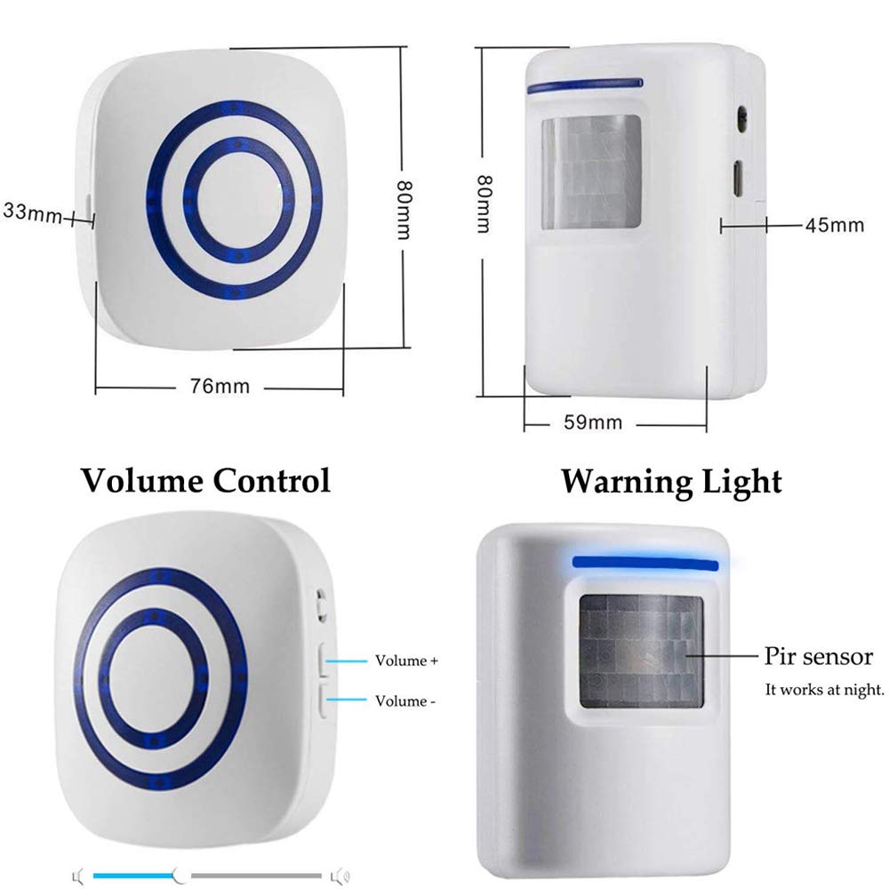 Actpe wireless plug-in receiver delivers in-home alerts from a distant sensor.
