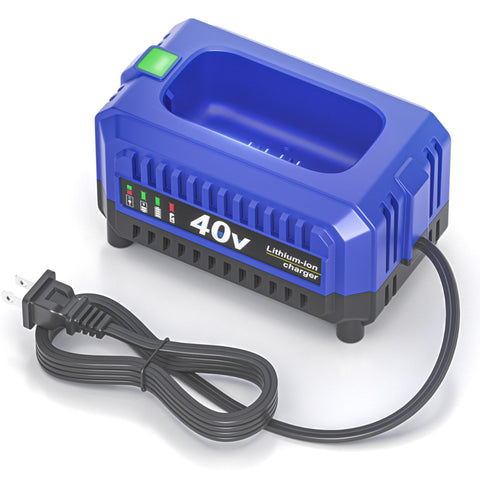 ActZone kobalt-40v charger front view for quick, safe lawn tool charging.