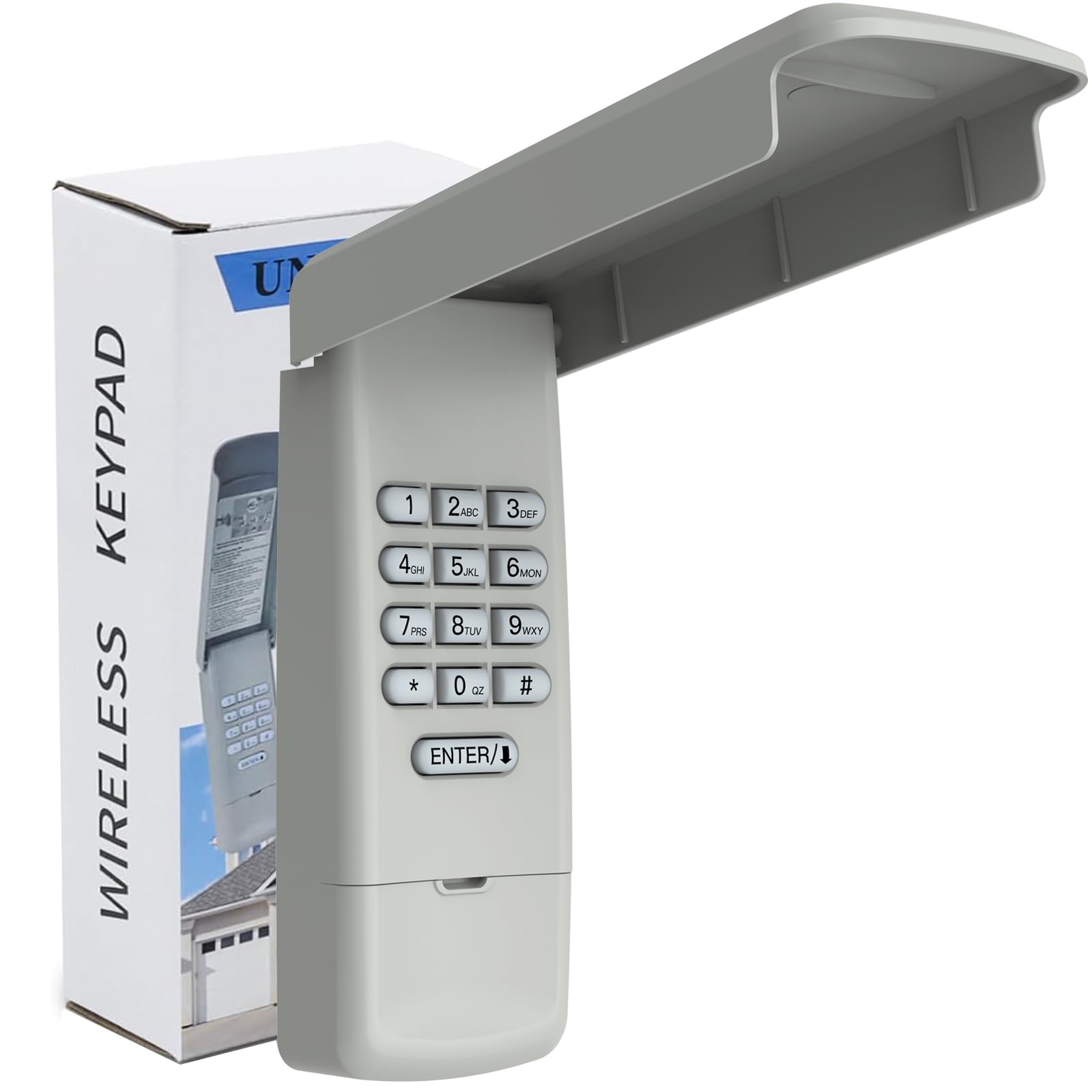 Acvoce universal garage keypad close-up with backlit keys for easy entry