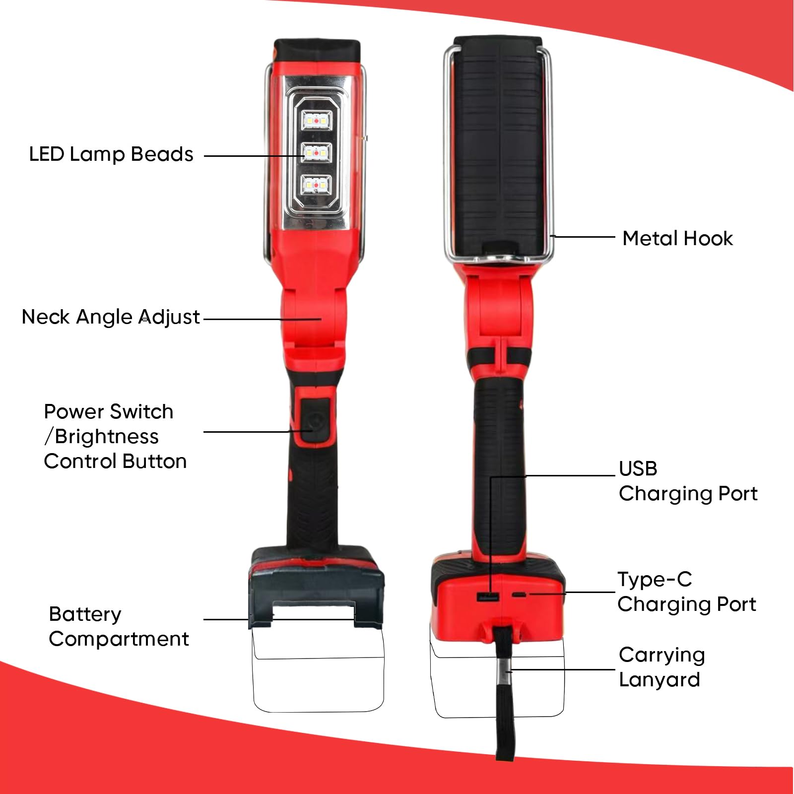 ACVSDB 2400lm brightness highlight provides clear illumination for detailed tasks.