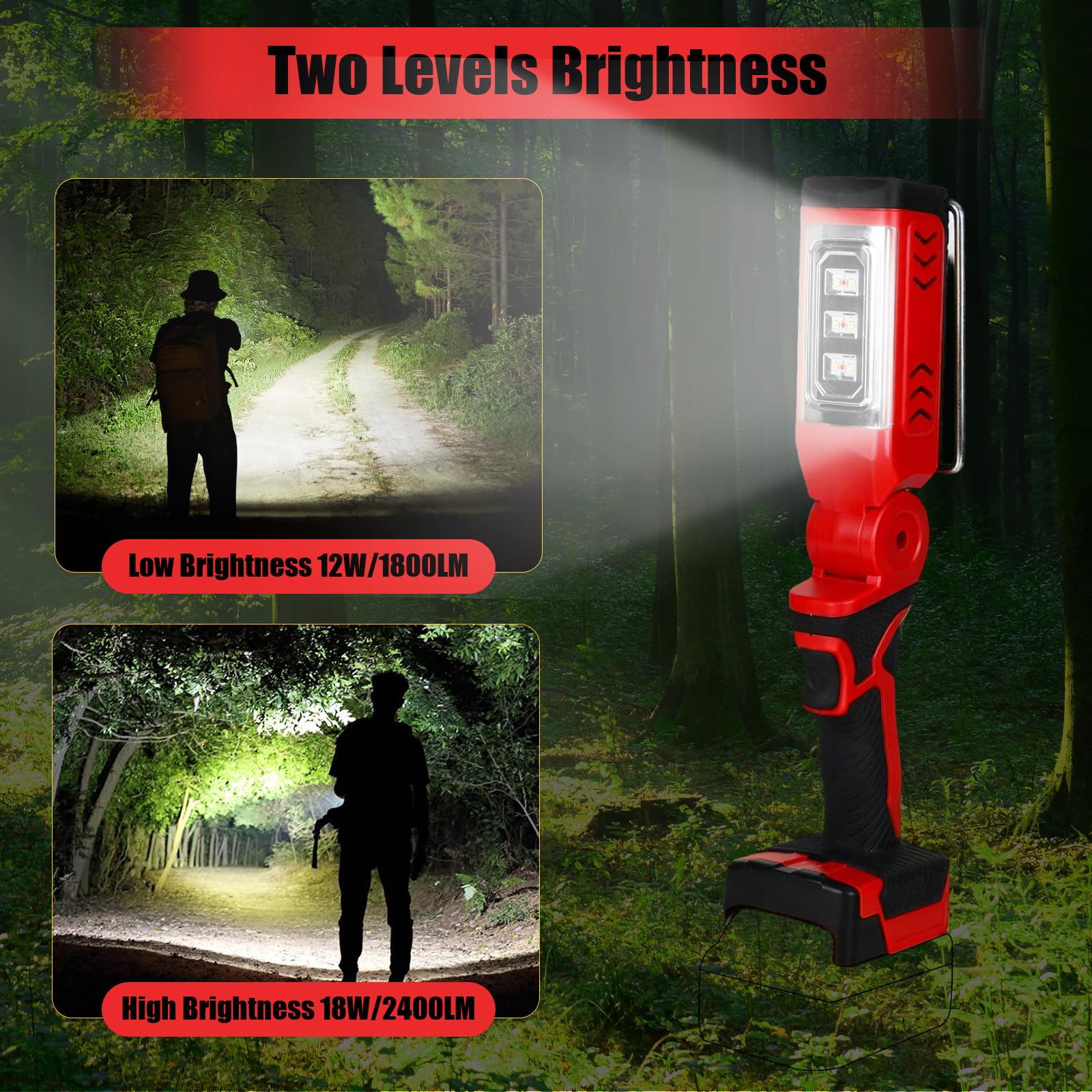 ACVSDB folding 180-degree design enables precise light direction.