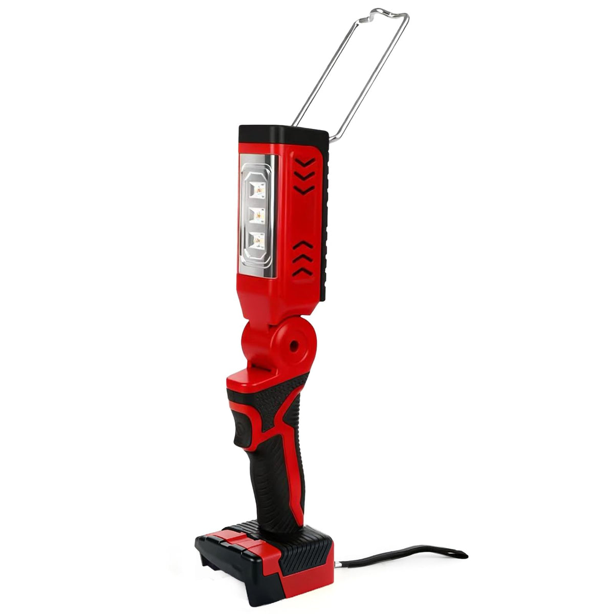 ACVSDB cordless LED work light showing Milwaukee M18 compatibility for flexible, cord-free power.