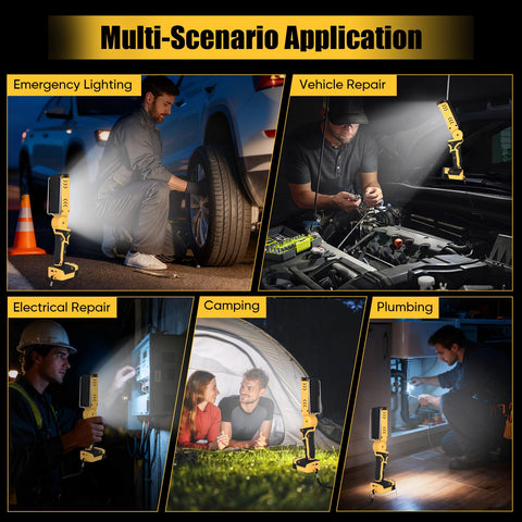 ACVSDB outdoor-friendly LED light in action for camping and car repair