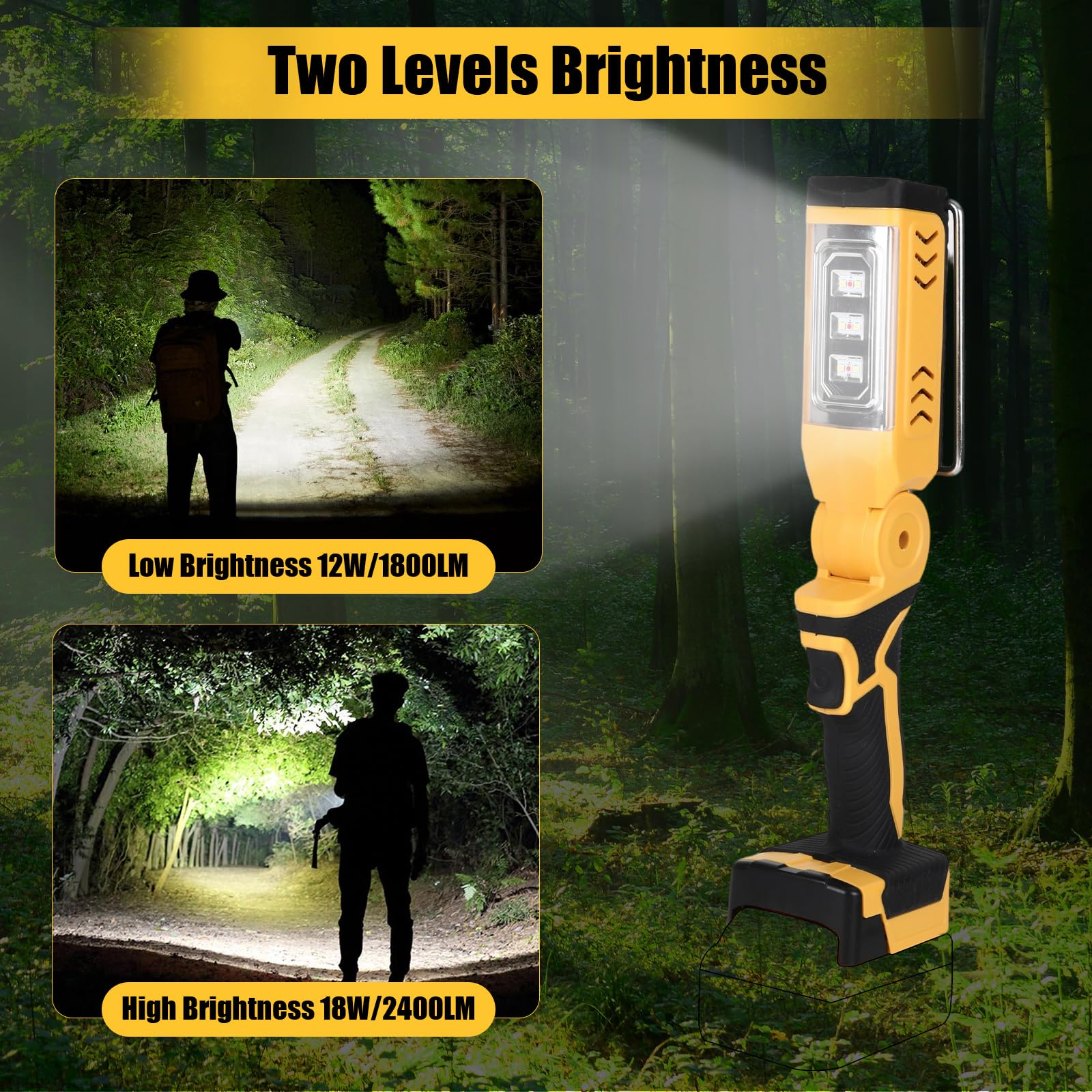 ACVSDB LED work light with red SOS strobe for safe roadside warnings