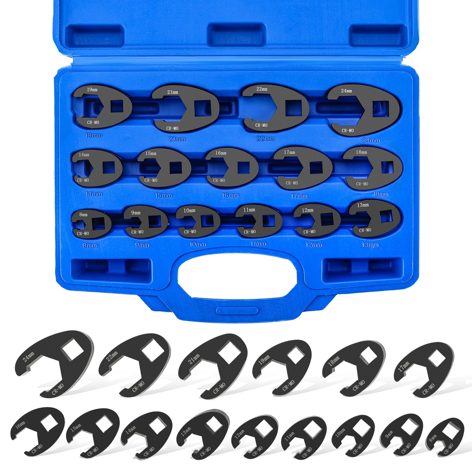 Acymner crowfoot flare-nut wrench 8mm in tight spaces for precise grip