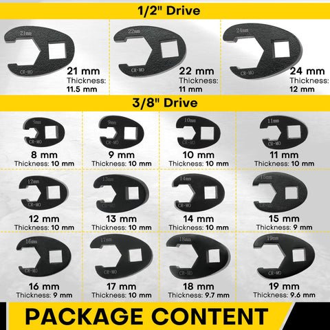 Acymner crowfoot flare-nut wrench 9mm reaches restricted fittings