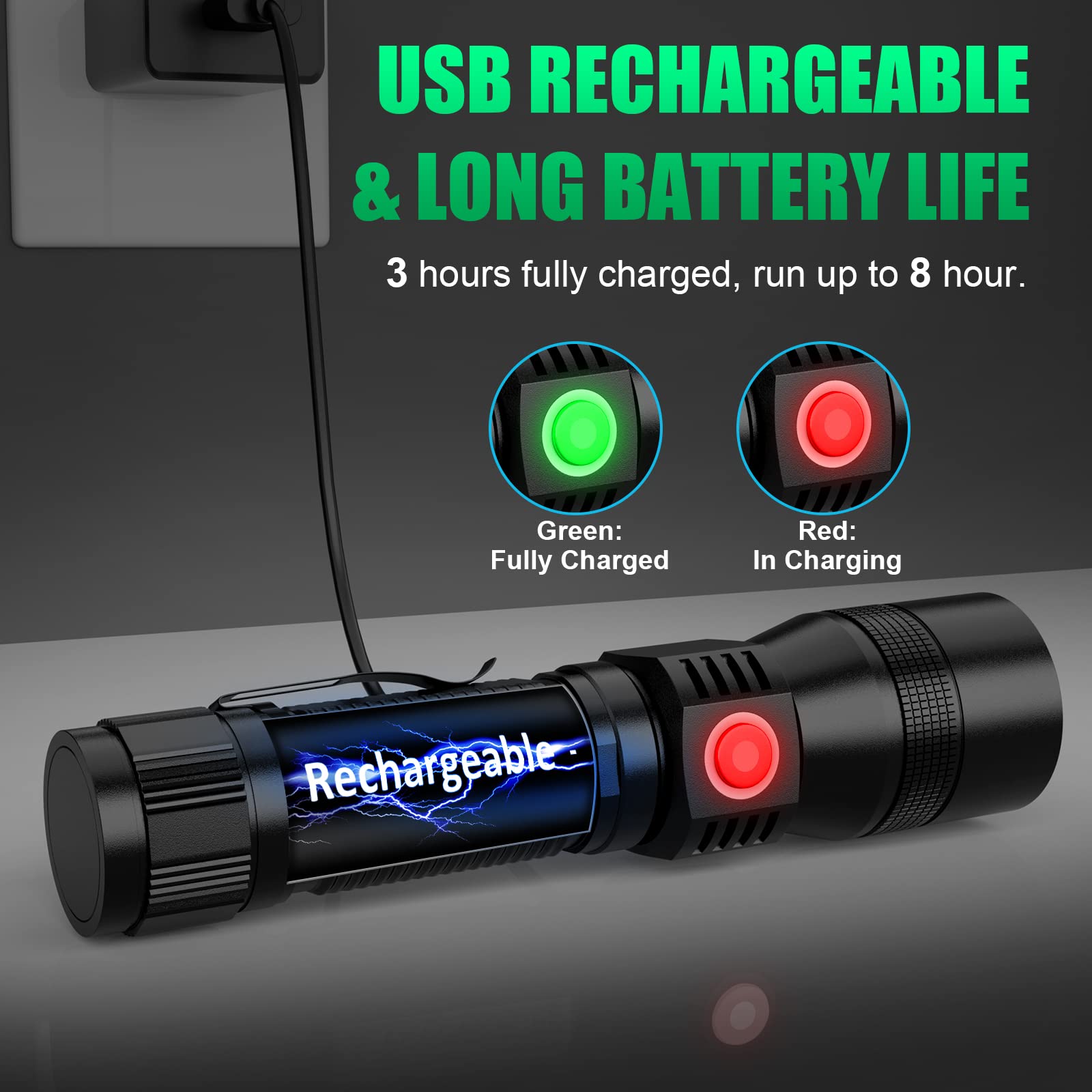 AdamStar UV flashlight seven modes for versatile lighting options
