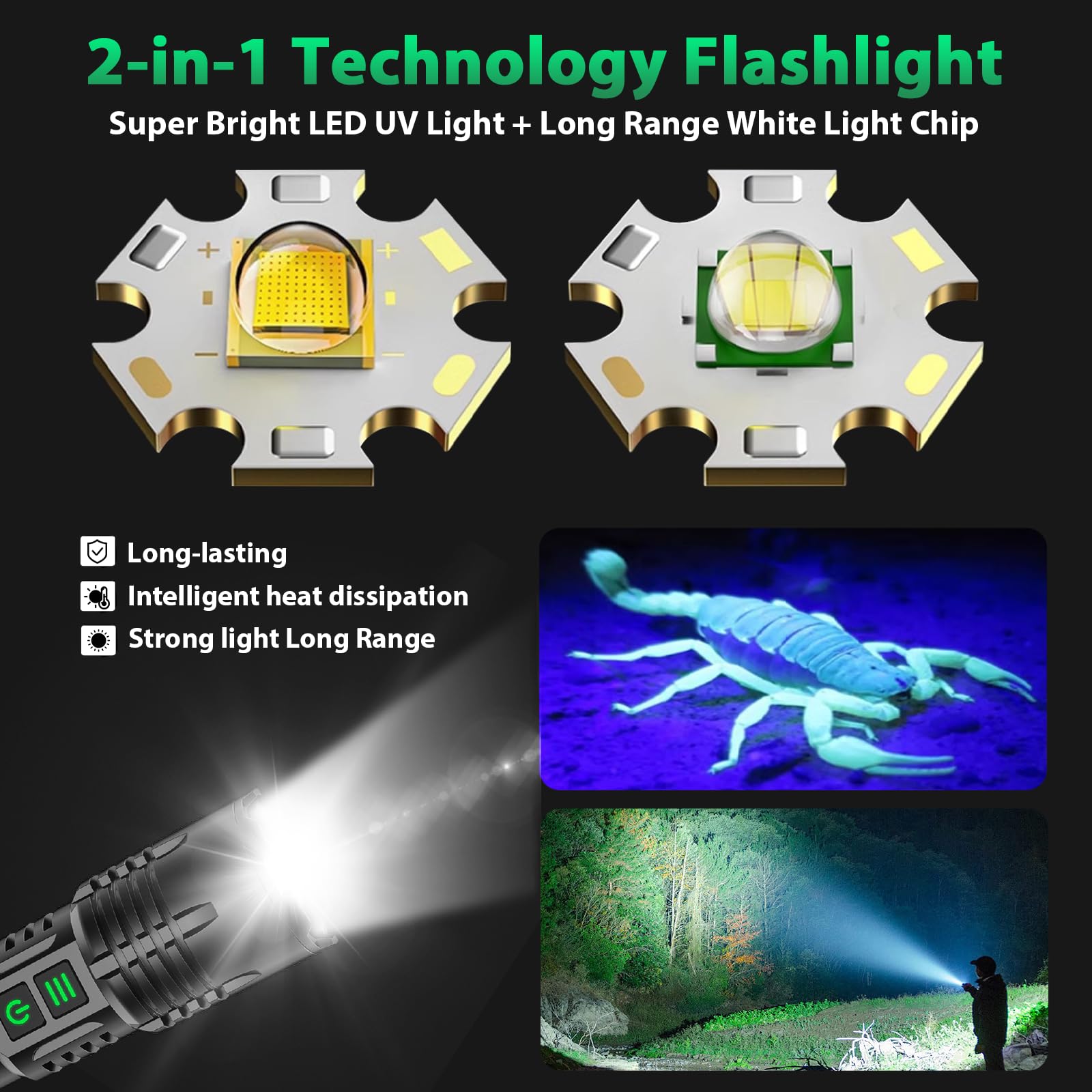 AdamStar white-light beam zoom demonstrates bright visibility for outdoor tasks