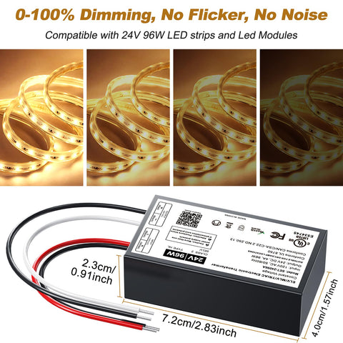 Adapter-Universe 24V dimmable LED driver dimmer switch compatibility with common systems