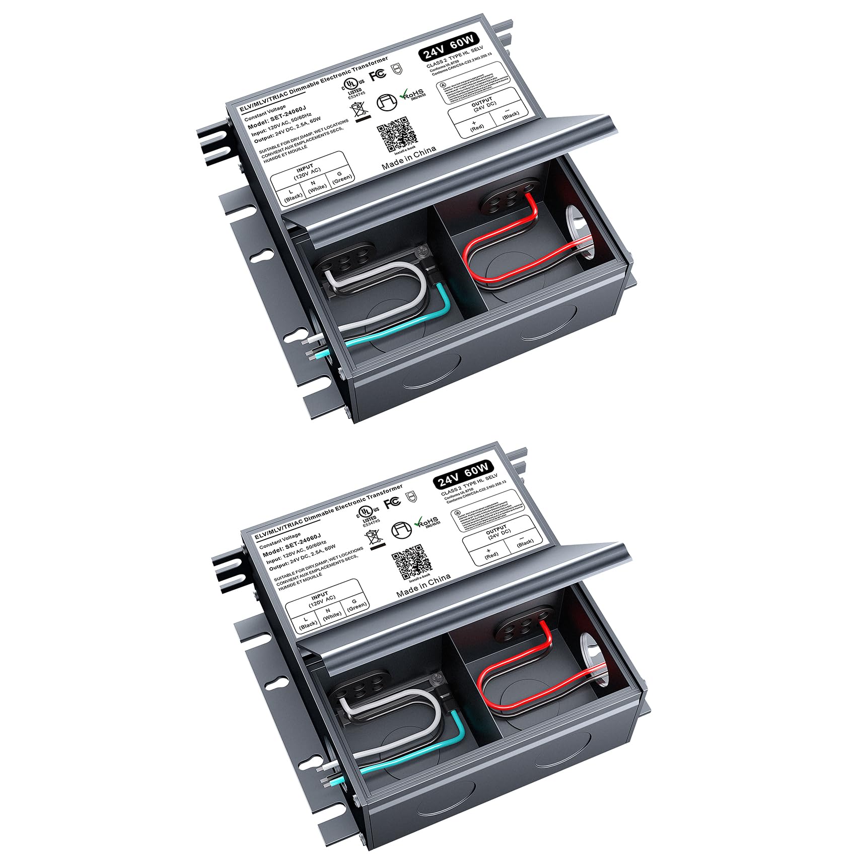 Adapter-Universe 24V dimmable LED driver front view for easy dimming