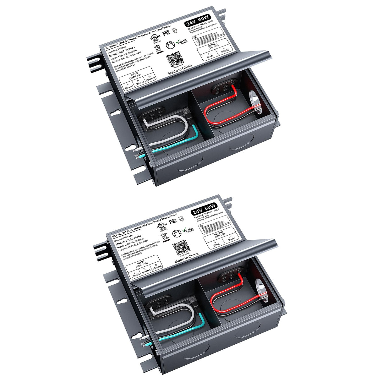Adapter-Universe 24V dimmable LED driver front view for easy dimming