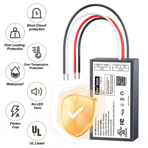 Adapter-Universe 24V dimmable LED driver installation instruction sheet for correct wiring