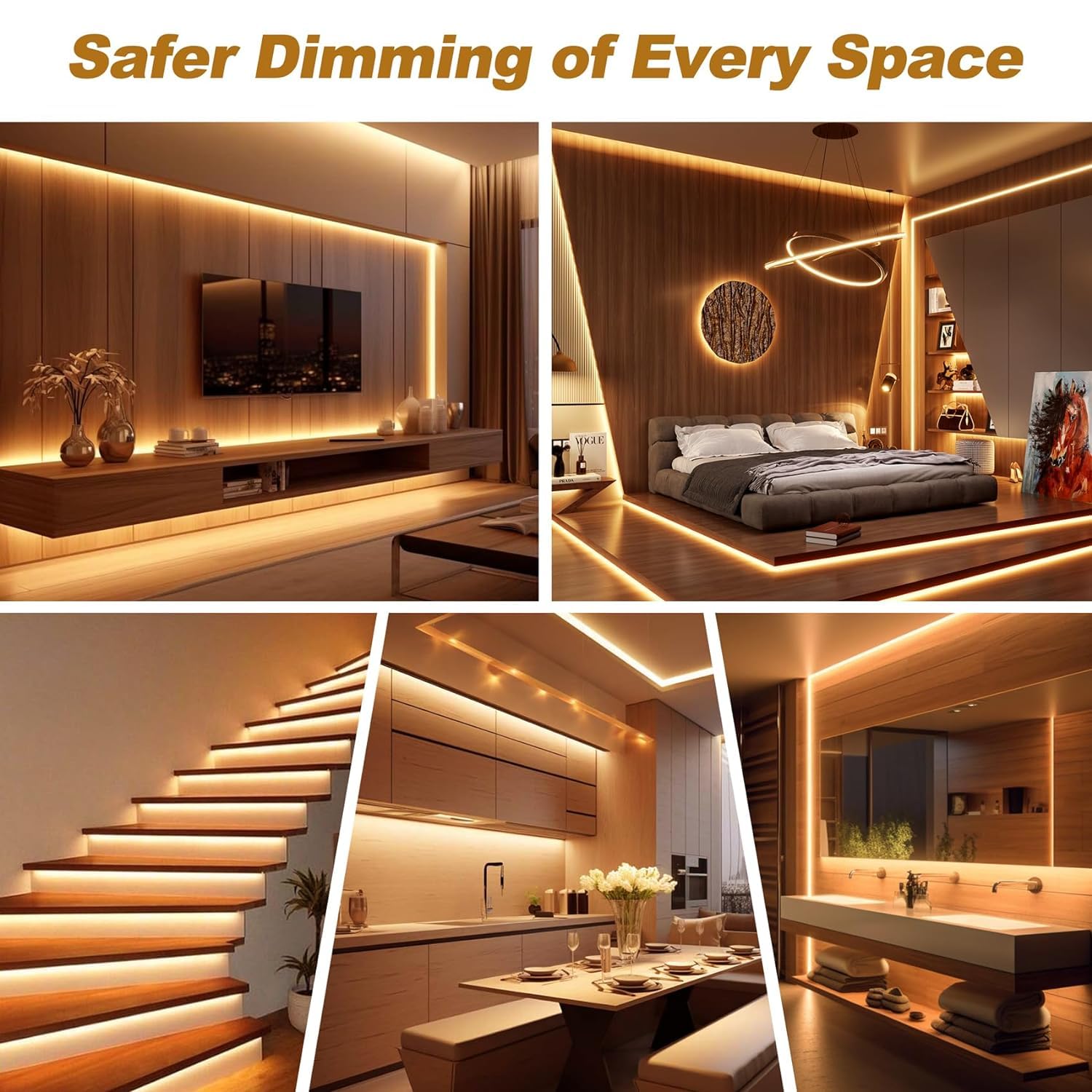 Adapter-Universe 60W 24V transformer enabling smooth flicker-free dimming for ambient lighting
