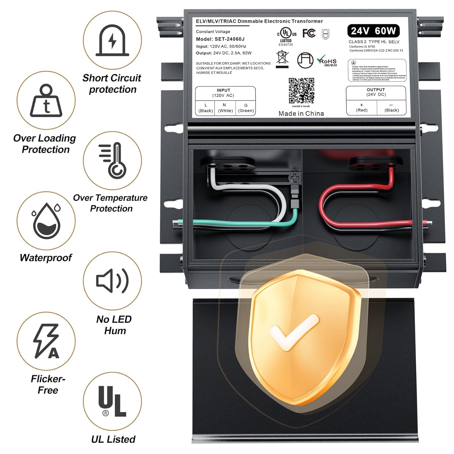 Adapter-Universe junction-box with screwless wiring for quick installation