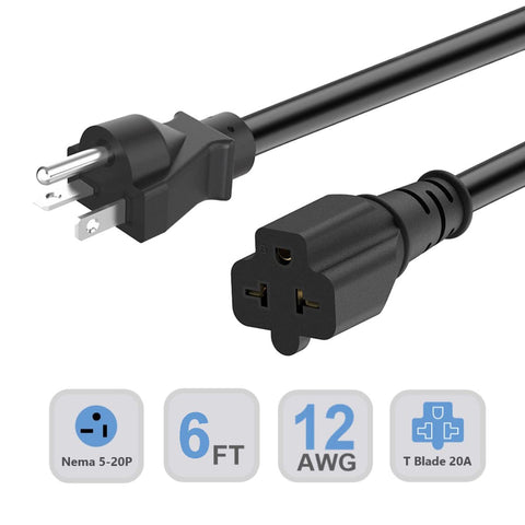 ADCAUDX 4-in-1 T-blade adapter cord offering multiple outlet options