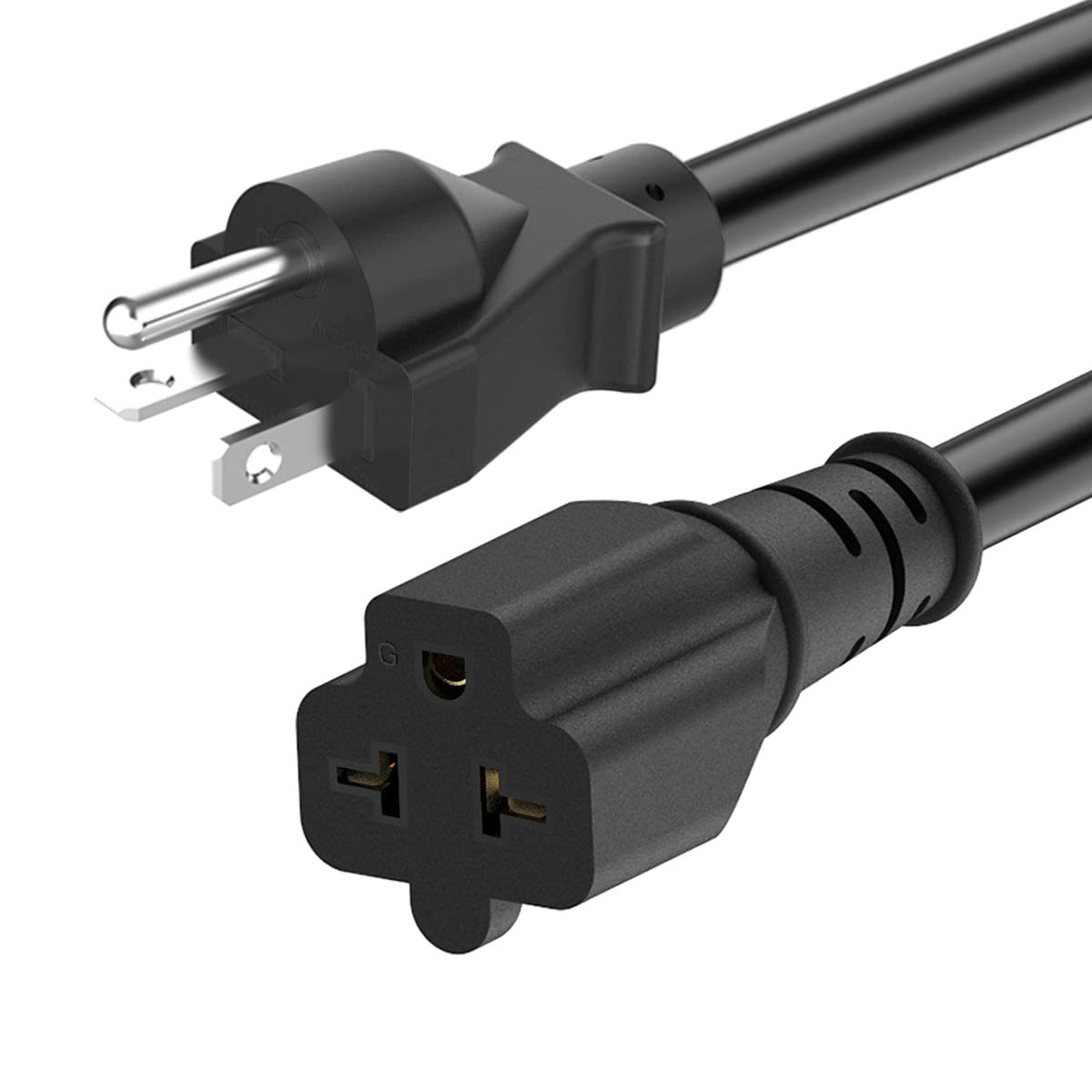 ADCAUDX 6-ft NEMA 5-20P extension cord in black for flexible power reach
