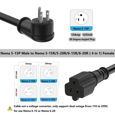 ADCAUDX NEMA 5-15P 90-degree orientation for corner setups