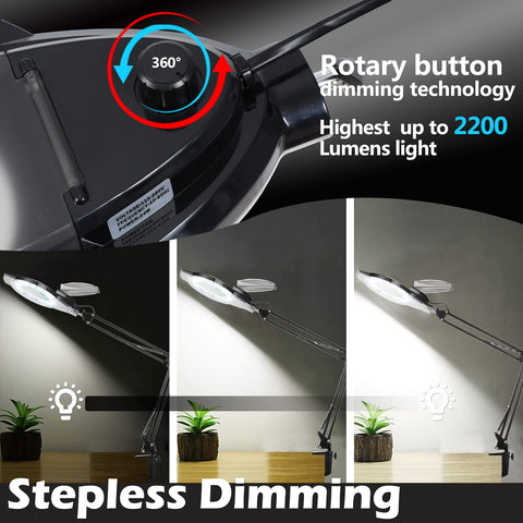 ADDIE KIRKAS clamp base secures lamp to your desk