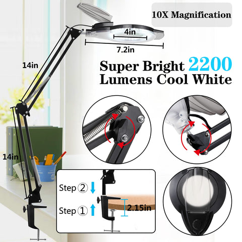 ADDIE KIRKAS swiveling arm allows precise light positioning