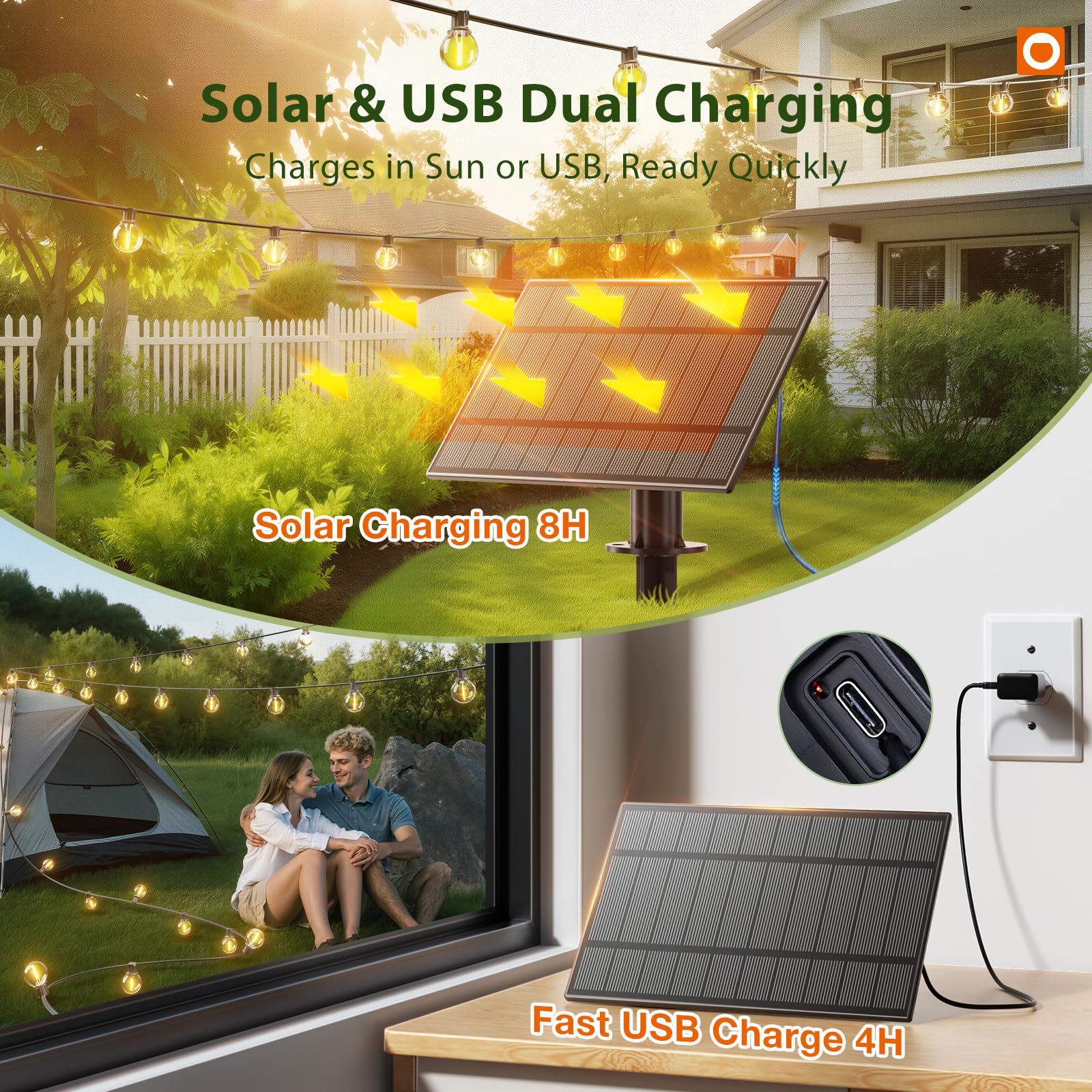 Addlon 180-degree adjustable solar panel for optimal sun exposure