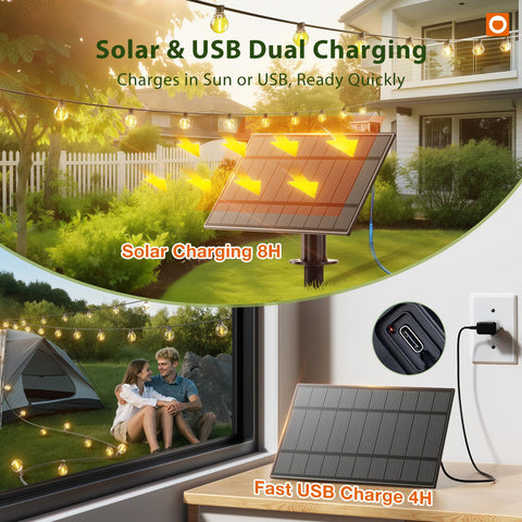 Addlon 180-degree adjustable solar panel for optimal sun exposure