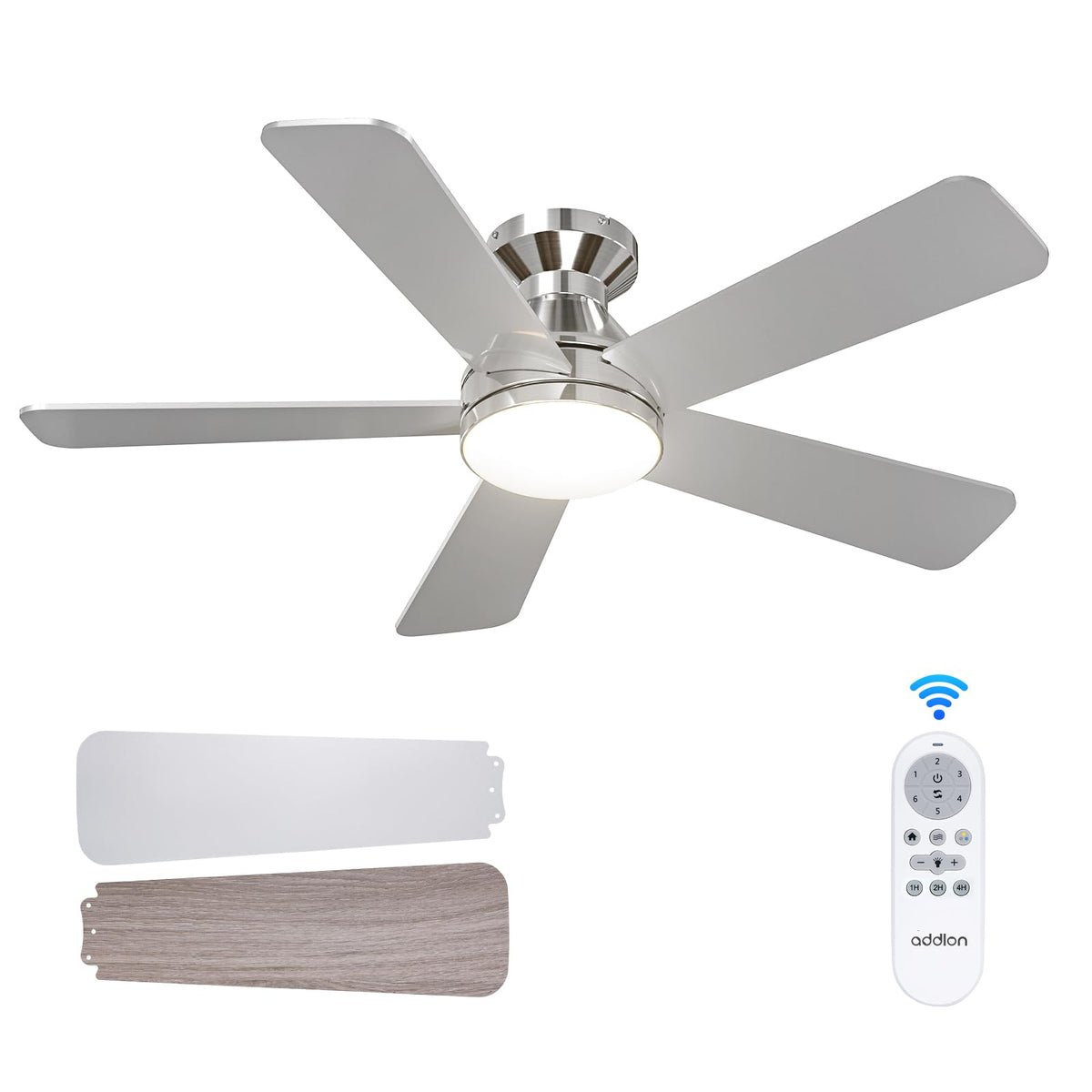 Addlon 42-inch ceiling fan with remote and light for easy control