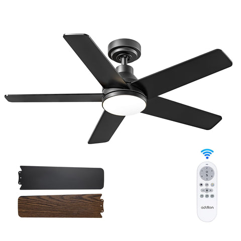 Addlon 42 inch black ceiling fan with light and remote for adjustable airflow and illumination