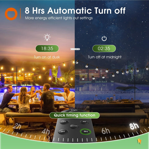 Addlon 56ft solar lights day-night sensor turn on at dusk