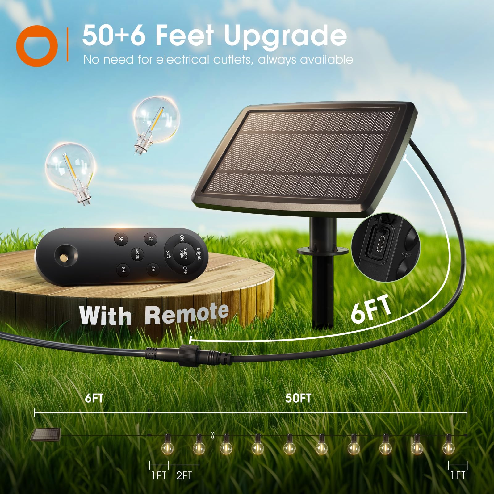 Addlon IP65 waterproof solar string lights withstand rain and snow
