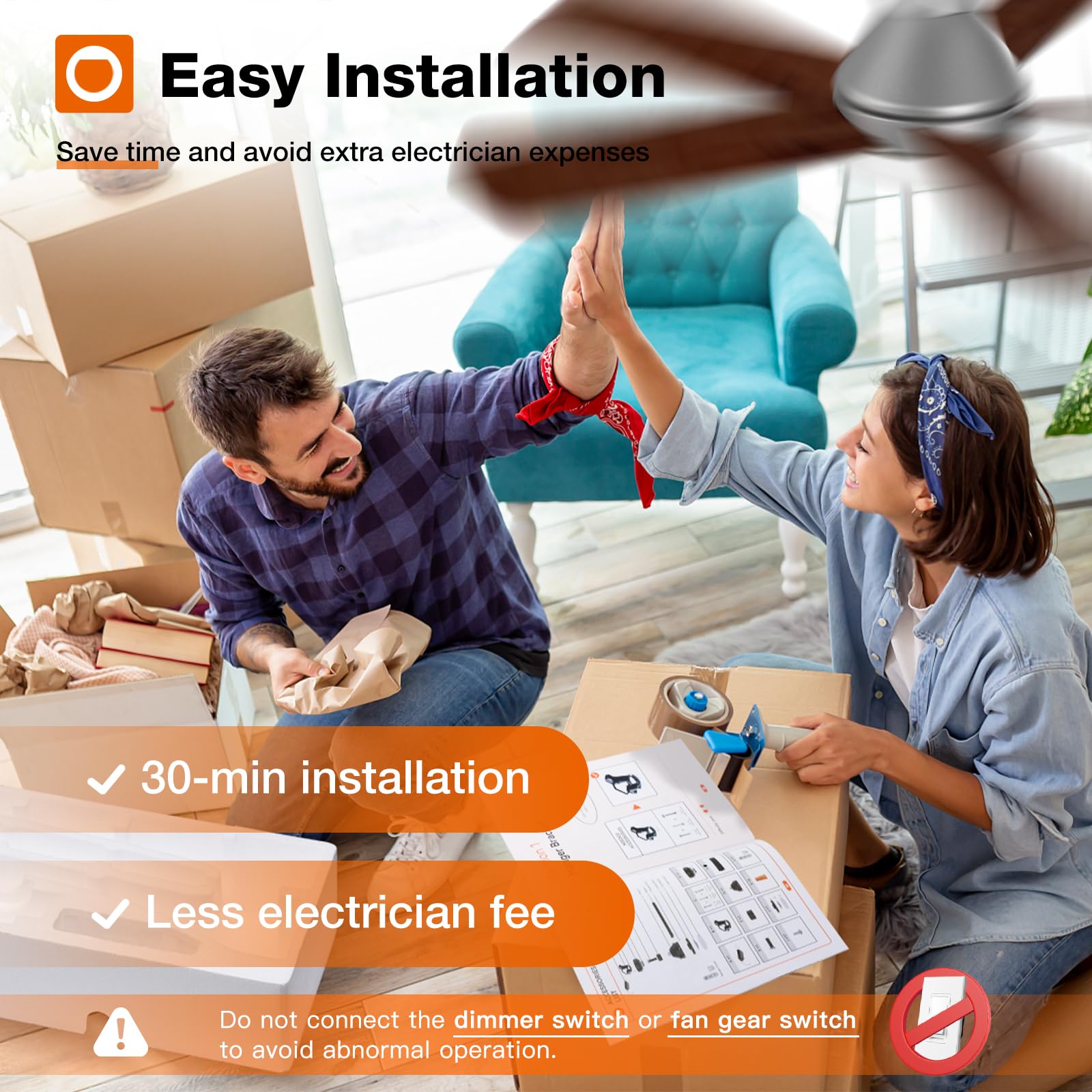 Comprehensive warranty and responsive support for the Addlon ceiling fan.